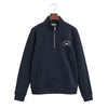 Navy Graphic Half Zip Sweatshirt