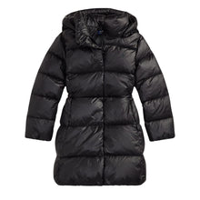 Load image into Gallery viewer, PRE ORDER - Girls Black Long Hooded Down Coat