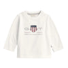 Babies White LS Large Shield Top