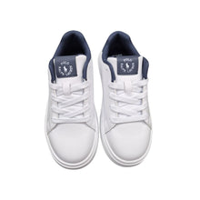 Load image into Gallery viewer, White &amp; Navy "Heritage Court" Trainers