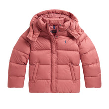 Load image into Gallery viewer, PRE ORDER - Girls Pink Hooded Down Jacket