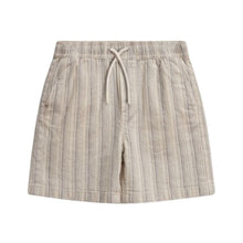 Load image into Gallery viewer, Beige Striped Linen Mix Shorts