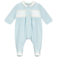 Load image into Gallery viewer, Blue &amp; White &#39;Frost&#39; Babygrow