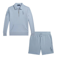 Load image into Gallery viewer, Light Blue Big Pony Shorts Set