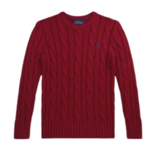 Load image into Gallery viewer, PRE ORDER - Dark Red Cable Knit Jumper