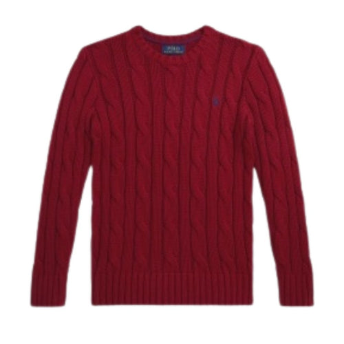 PRE ORDER - Dark Red Cable Knit Jumper