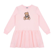 Load image into Gallery viewer, Pink Teddy &amp; Sequin Bow Dress