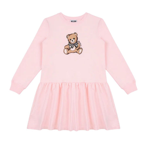 Pink Teddy & Sequin Bow Dress