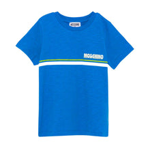 Load image into Gallery viewer, Blue Stripes &amp; Logo T-Shirt