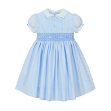 Load image into Gallery viewer, Pale Blue Smocked Dress