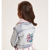 PRE ORDER - Blue Denim "Stitch" Rhinestone & Fur Jacket