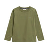 Olive Green LS Small Logo Top