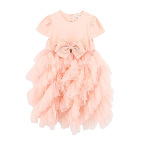 Peach 'Mille Feuille' Dress