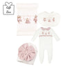 Ivory Velour "Charlene" Ballerina Bear Set