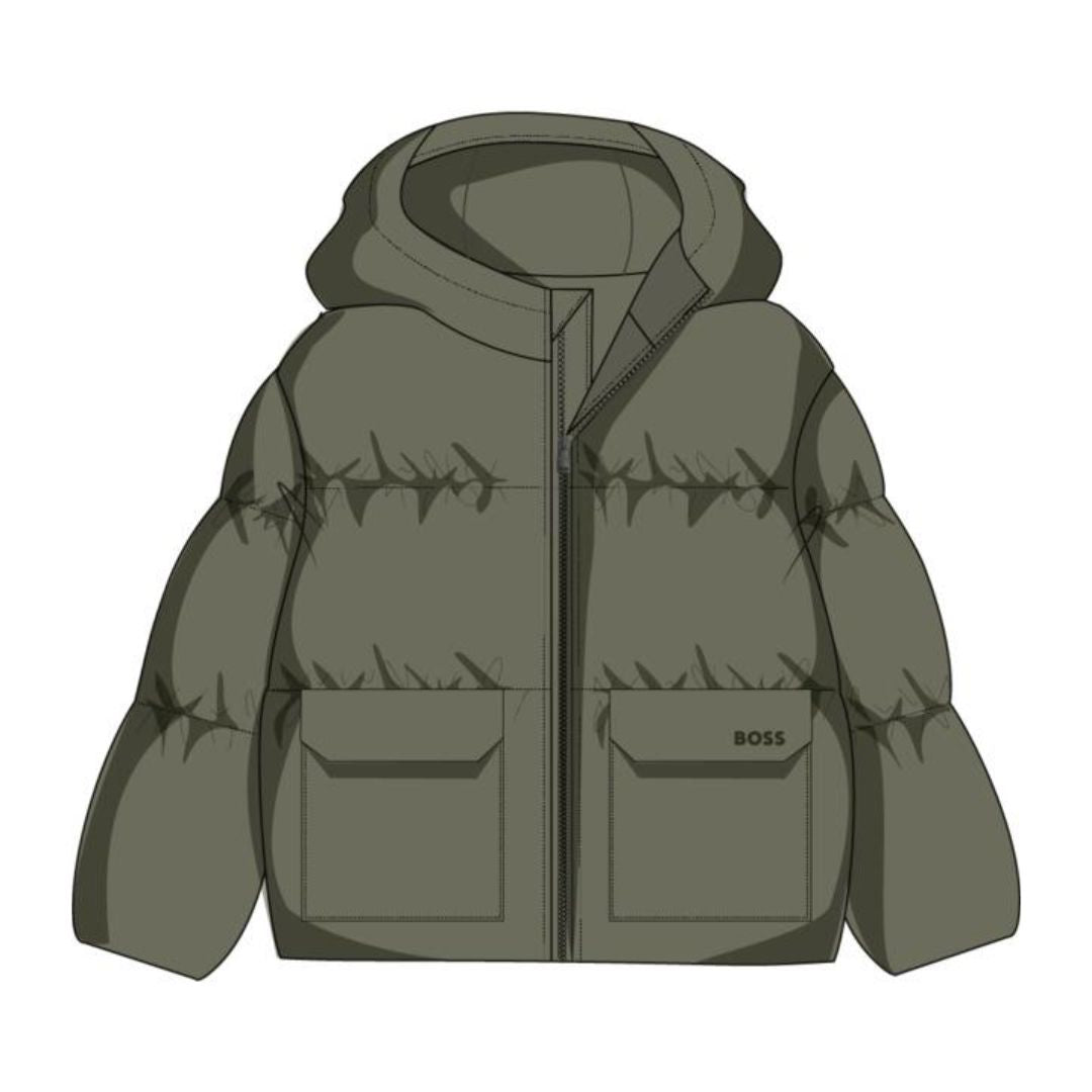 PRE ORDER - Baby Boys Khaki Puffer Jacket