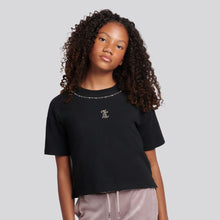 Load image into Gallery viewer, Black Boxy Diamante T-shirt