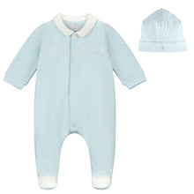 Load image into Gallery viewer, Blue &amp; White &#39;Fisher&#39; Babygrow Set