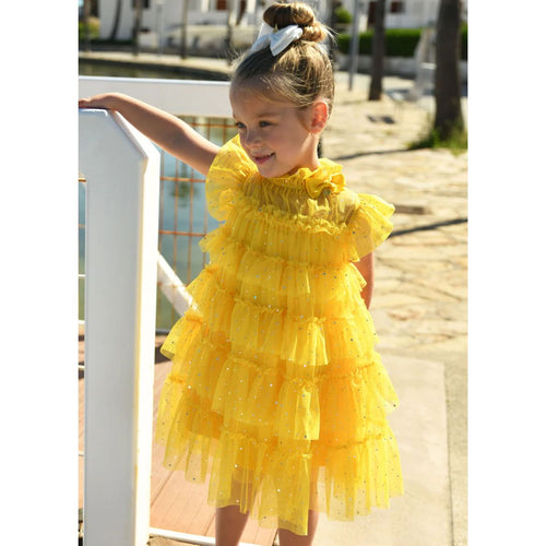 Yellow Sparkle 'Mitzi' Dress