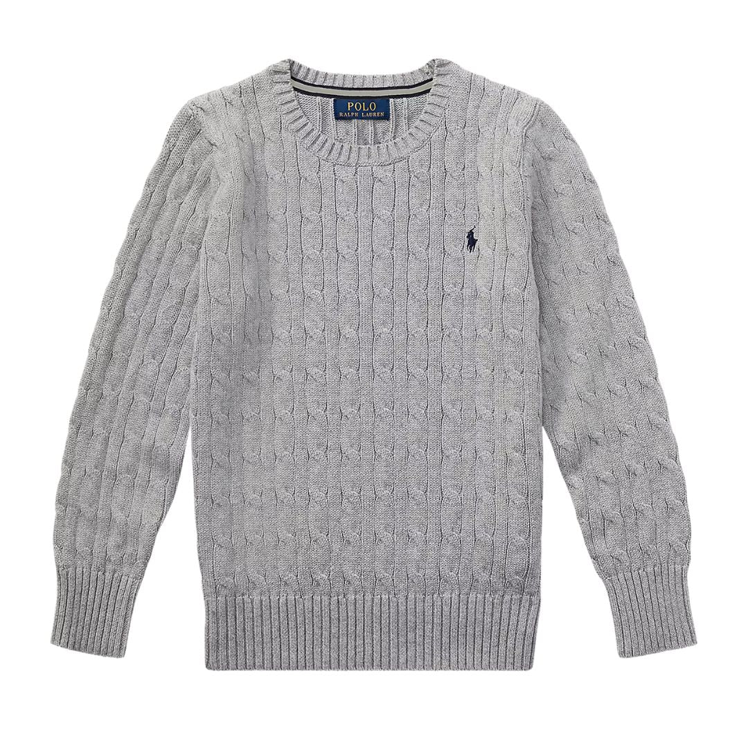 PRE ORDER - Grey Cable Knit Jumper