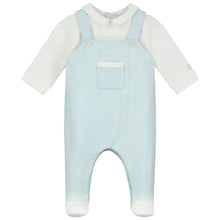 Load image into Gallery viewer, Blue &amp; White &#39;Fox&#39; Dungaree