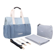 Load image into Gallery viewer, Blue Denim Changing Bag &amp; Accessories