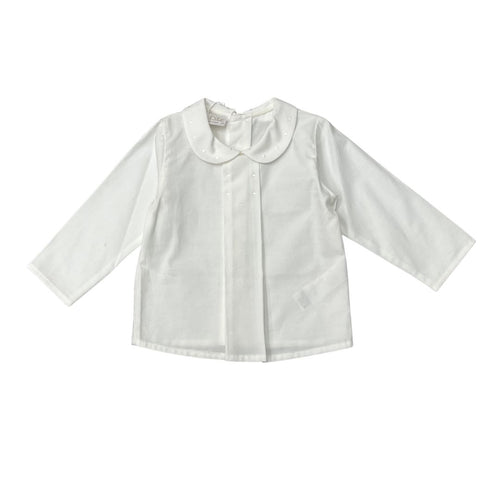 Boys Ivory Polka Dot Shirt