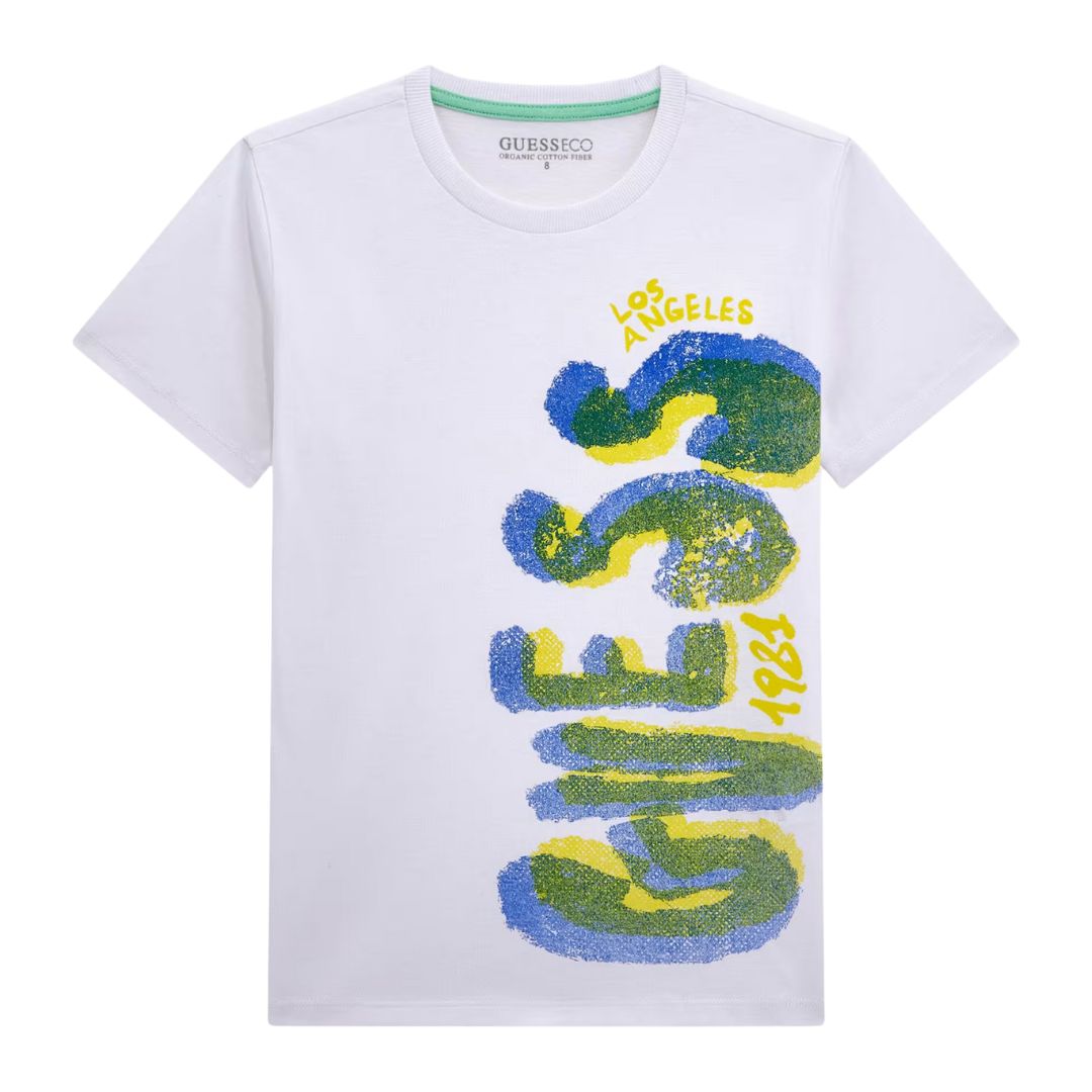 White Paint Effect Logo T-Shirt