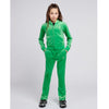 Green Bootcut Diamante Logo Tracksuit