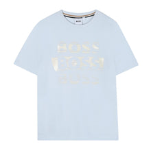 Load image into Gallery viewer, Pale Blue Triple Logo T-Shirt