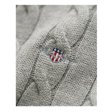 Load image into Gallery viewer, Grey Cable Knit Half Zip Jumper
