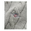 Grey Cable Knit Half Zip Jumper
