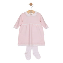 Load image into Gallery viewer, Pink Knitted Dress &amp; Tights