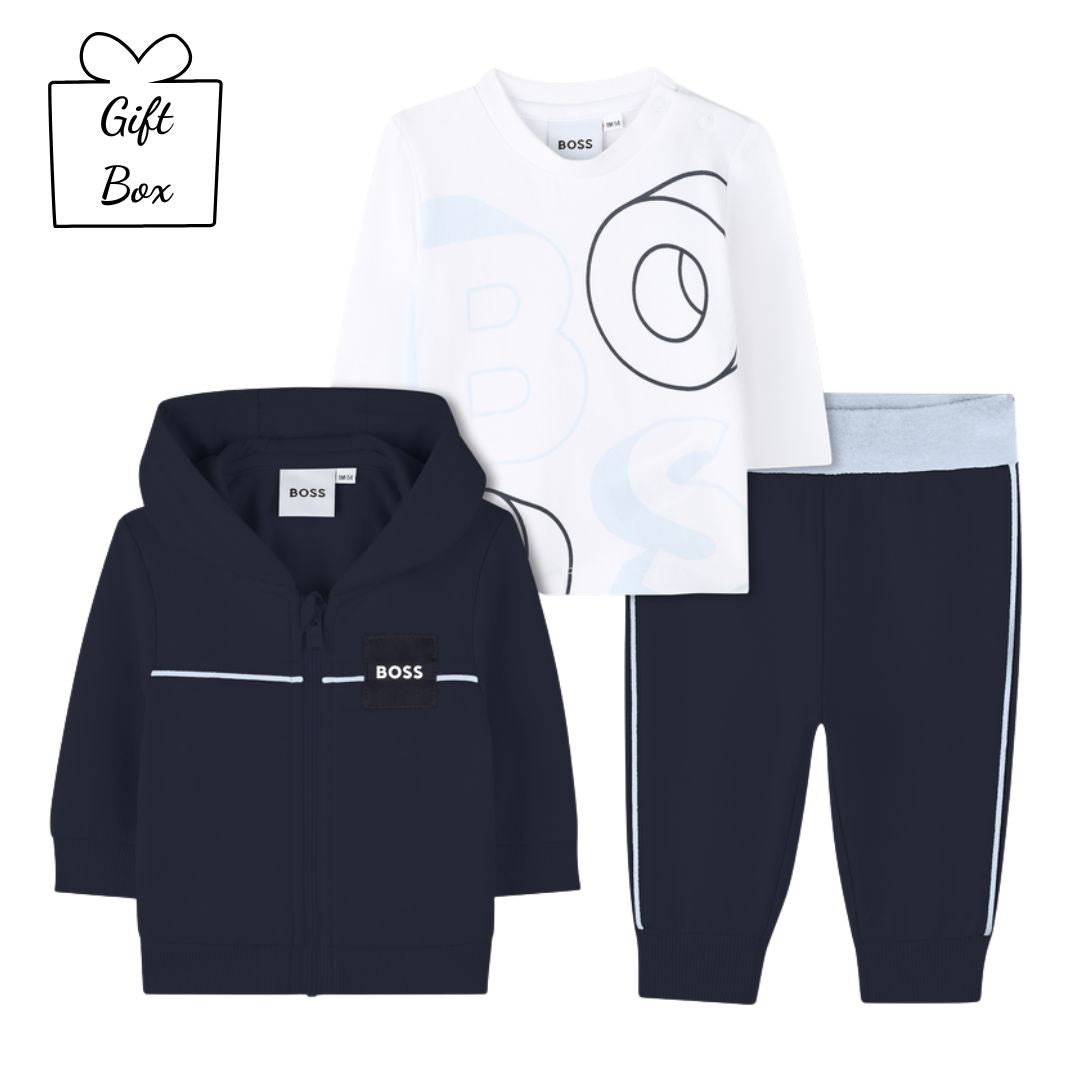 PRE ORDER - Babies Navy 3 Piece Tracksuit Set