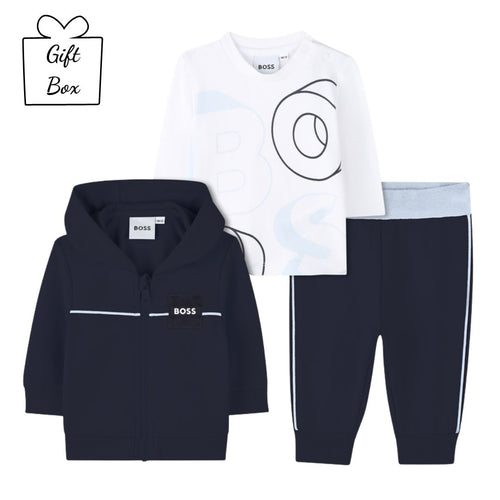 PRE ORDER - Babies Navy 3 Piece Tracksuit Set