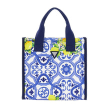 Load image into Gallery viewer, Blue Tile Print &amp; Lemons Bag