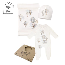 Load image into Gallery viewer, Ivory &amp; Beige "Lulo" Hot Air Balloon Babygrow Set