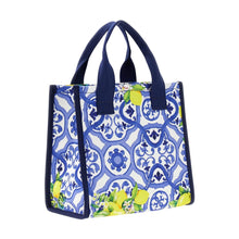 Load image into Gallery viewer, Blue Tile Print &amp; Lemons Bag
