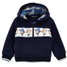 Load image into Gallery viewer, Navy Bear Zip Up Hoodie