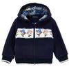 Navy Bear Zip Up Hoodie