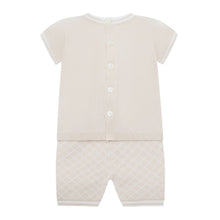 Load image into Gallery viewer, Beige Knitted Shorts Set