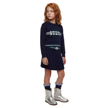 Load image into Gallery viewer, Navy Knit Pleated Skirt &amp; Jumper