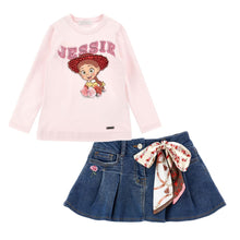 Load image into Gallery viewer, Pink Toy Story Denim Skirt Set