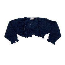 Load image into Gallery viewer, Girls Navy Knitted Bolero
