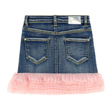 Load image into Gallery viewer, Pink Sparkle Tulle Denim Skirt Set