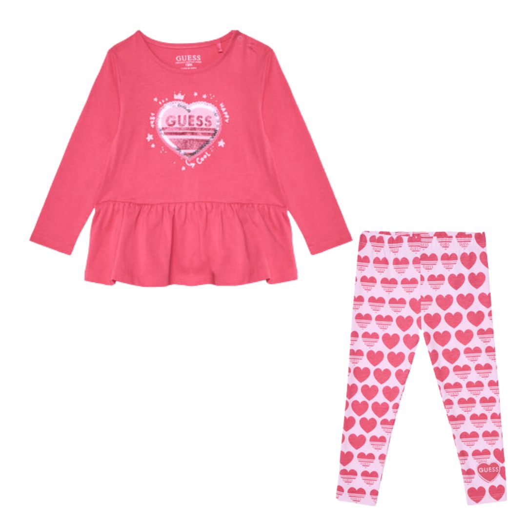 Pink Hearts Top & Legging Set
