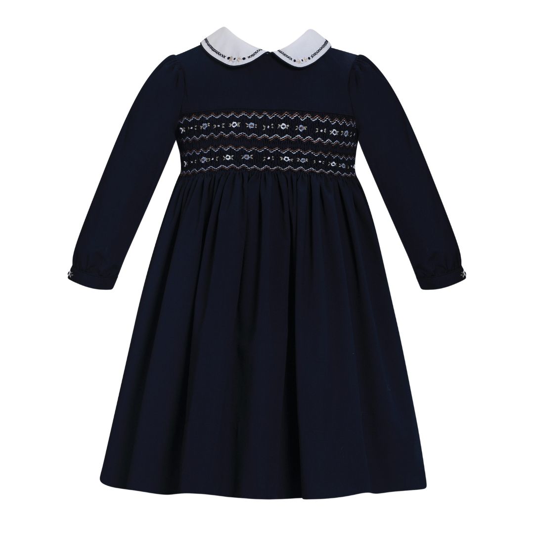 Navy Smocked Dress