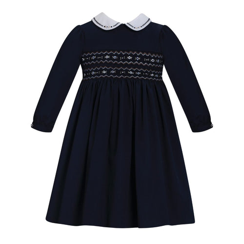Navy Smocked Dress