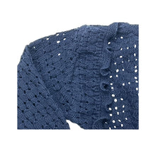 Load image into Gallery viewer, Girls Navy Knitted Bolero