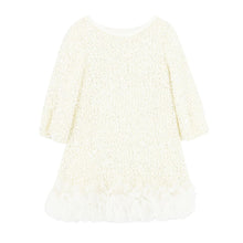 Load image into Gallery viewer, Ivory Boucle Sequin &quot;Jeanette&quot; Dress