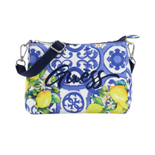 Load image into Gallery viewer, Blue Tile Print &amp; Lemons Handbag